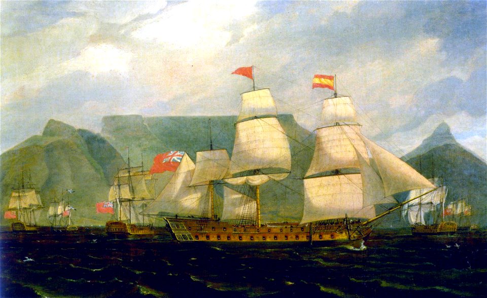HMS Diadem at capture of Good Hope-Thomas Whitcombe-2