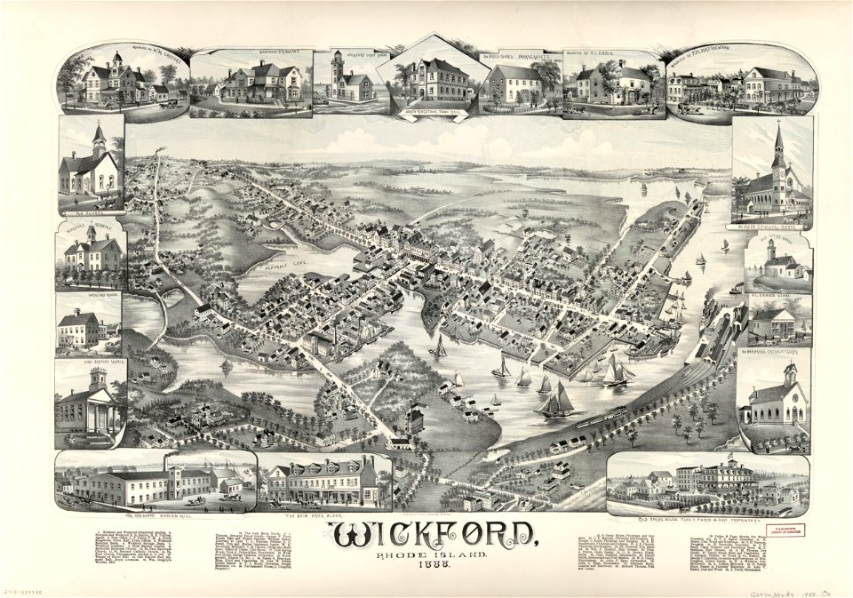 Wickford, Rhode Island, 1888. LOC 2010589385