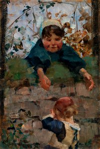 Maria Wiik - Farewell, study for The Obstacle - A II 1333 - Finnish National Gallery