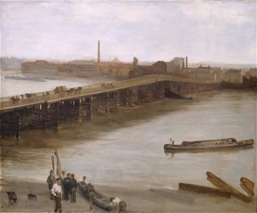 Whistler James Brown and Silver Old Battersea Bridge 1859