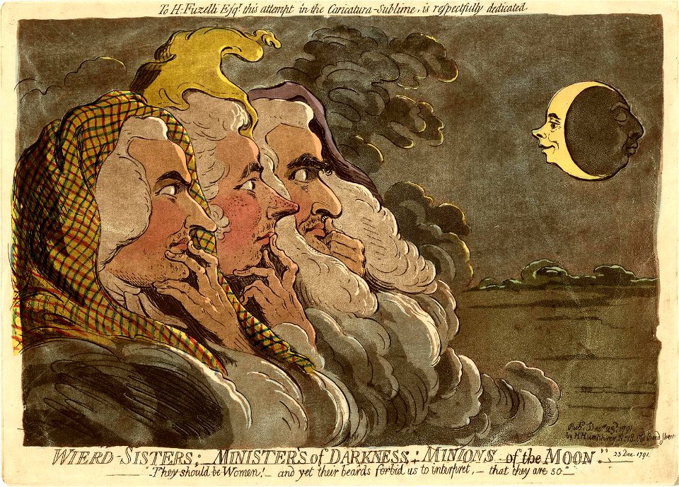Wierd-sisters; ministers of darkness; minions of the moon. (BM 1868,0808.6143)
