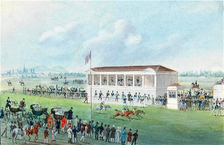 Wigand – Horse race – Simmering, 1830. Free illustration for personal and commercial use.