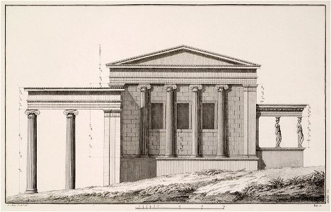 West view of Erechtheion - Le Roy Julien David - 1770