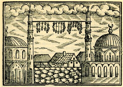 Wie die Türcken bey Nacht ihre Lampen aufhengen in ihrer Faste - Schweigger Salomon - 1608