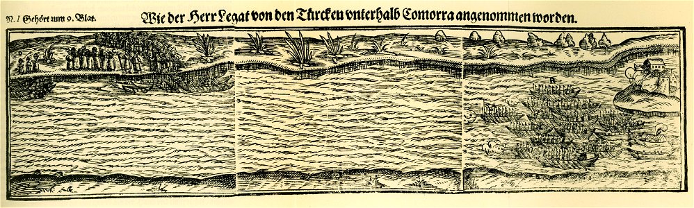 Wie der Herr Legat von den Türken unterhalb Camorra angenommen worden - Schweigger Salomon - 1608