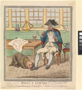 What a Cur'tis! - Sir Roger Curtis - Ld Howe (caricature) RMG PW4151
