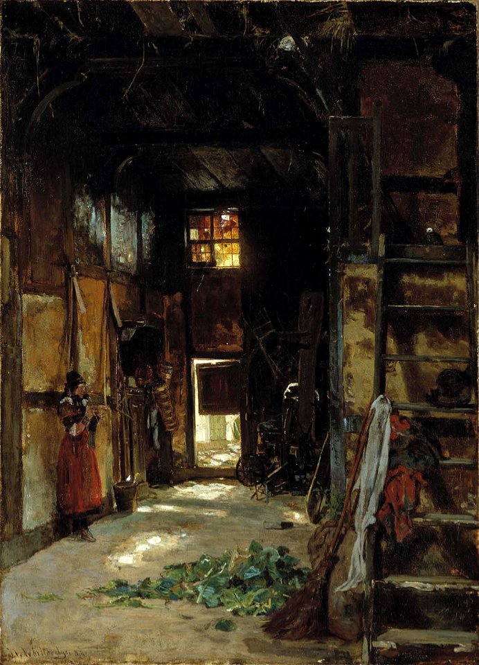 Worthington Whittredge - Interior of a Westphalian Cottage - 1967.142.2 - Smithsonian American Art Museum
