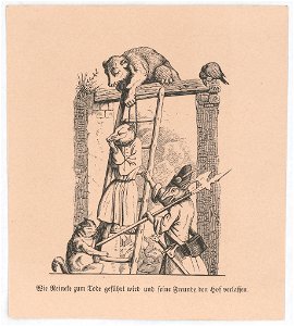 Wie Reineke zum Tode geführt wird und seine Freunde den Hof verlassen LCCN2017660132