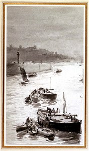 Whitby by William Lionel Wyllie RMG PW0653. Free illustration for personal and commercial use.