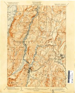 Whitehall New York USGS topo map 1893