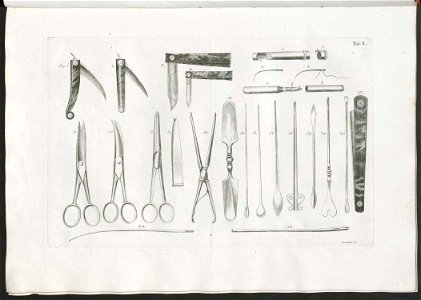 Wiennerische Chirurgische Instrumenten-Sammlung Tafel 01