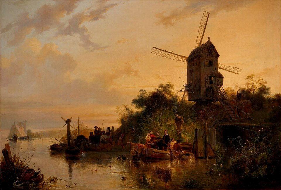Wijnand Nuijen - Waterland met molen - 1603 (OK) - Museum Boijmans Van Beuningen