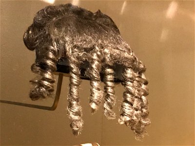 Wig made of silver thread