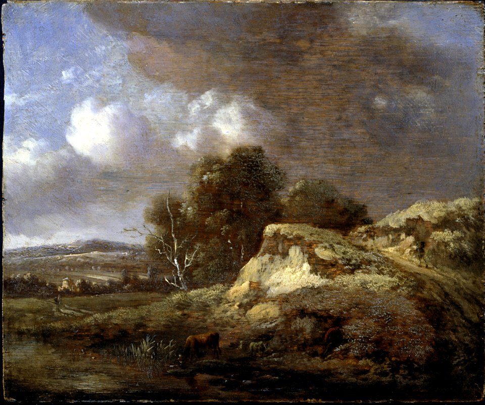 Wijnants, Jan - Landscape with Cow drinking - Google Art Project