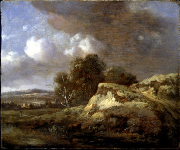 Wijnants, Jan - Landscape with Cow drinking - Google Art Project