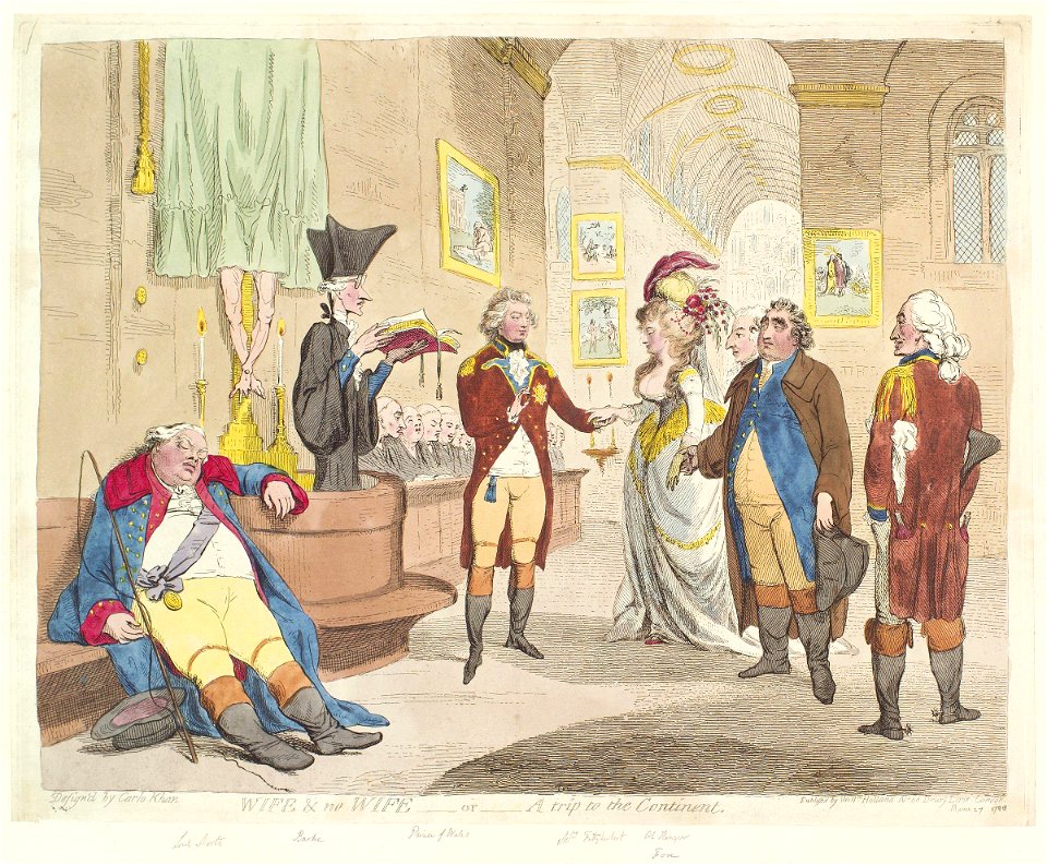 Wife & no wife - or - a trip to the Continent by James Gillray