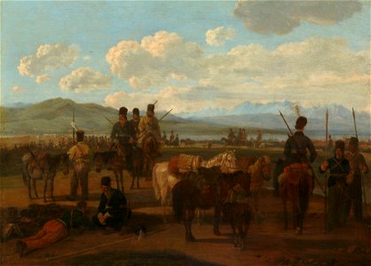 Wilhelm Alexander Wolfgang von Kobell (1766-1855) - Bivouac of Cossacks - RCIN 400193 - Royal Collection