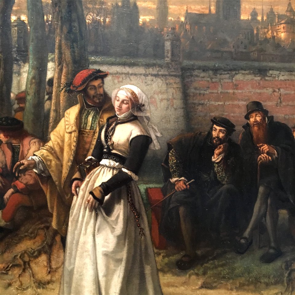Wiki Loves Art - Gent - Museum voor Schone Kunsten -- Henri Leys - Walk outside the Walls (detail) 02