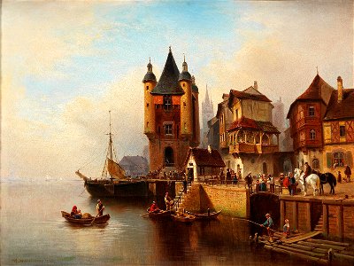 Wilhelm Alexander Meyerheim Stadt am Flussufer