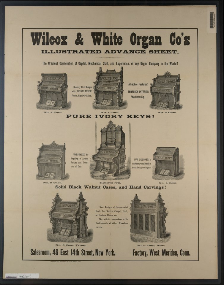 Wilcox & White Organ Co's. Illustrated advance sheet LCCN2004669696