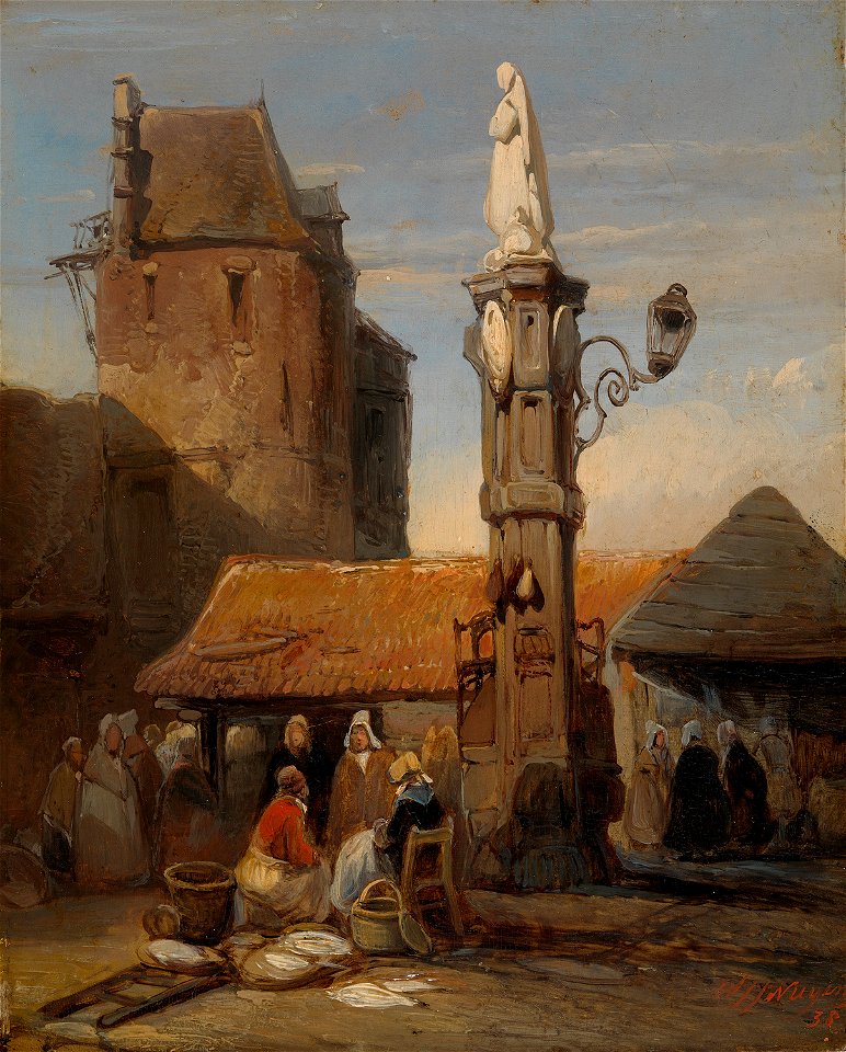 Wijnand Nuijen - Een vismarkt - SA 1938 - Amsterdam Museum
