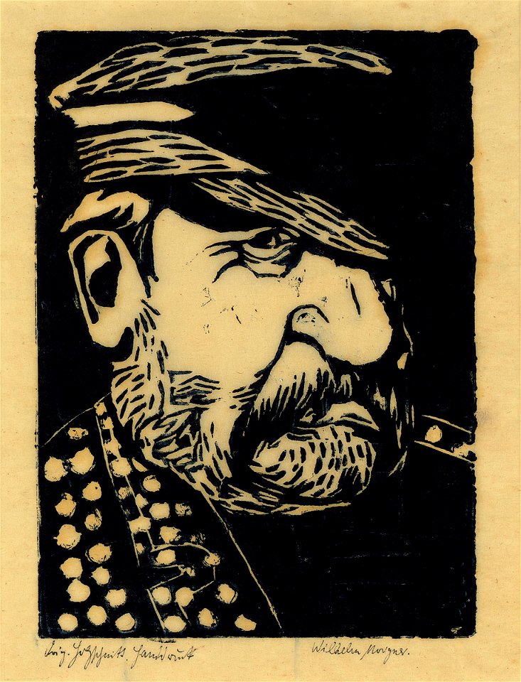 Wihelm Morgner Mann mit Schildmütze