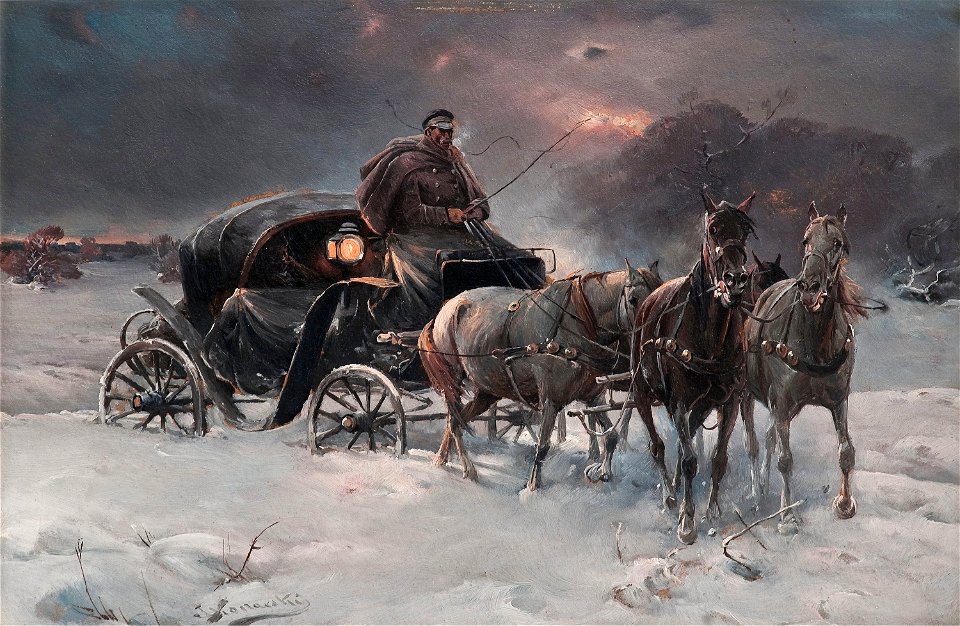 Wierusz-Kowalski Traveller-on-a-winter-night