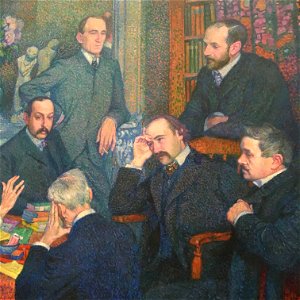 Wiki Loves Art Belgium in 2016 - Museum of Fine Arts, Ghent,Theo Van Rysselberghe, The Lecture by Emile Verhaeren (detail) 02