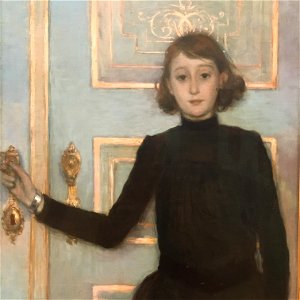 Wiki Loves Art Belgium in 2016 - Museum of Fine Arts, Ghent, Theo Van Rysselberghe, Portrait of Marguerite Van Mons (detail) 01