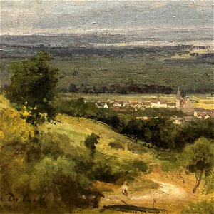 Wiki Loves Art - Gent - Museum voor Schone Kunsten -- Cesar de Cock -- Landscape near Gasny (detail) 02