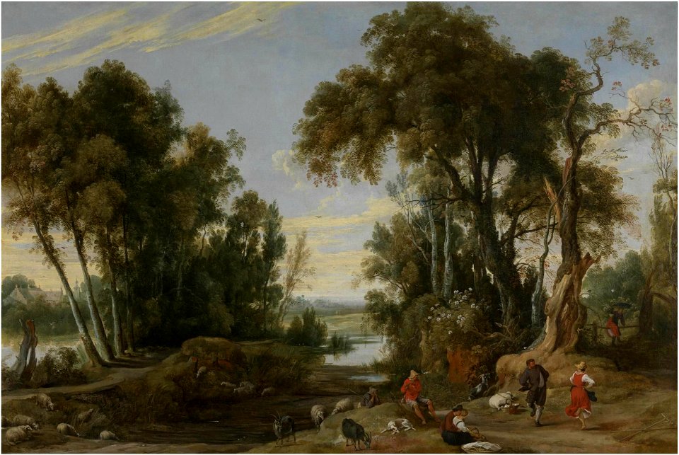 Jan Wildens - Landscape with Dancing Shepherds