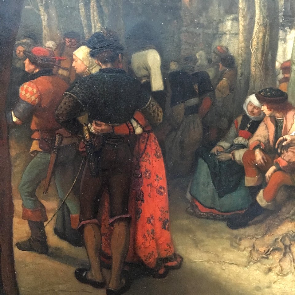Wiki Loves Art - Gent - Museum voor Schone Kunsten -- Henri Leys - Walk outside the Walls (detail) 01