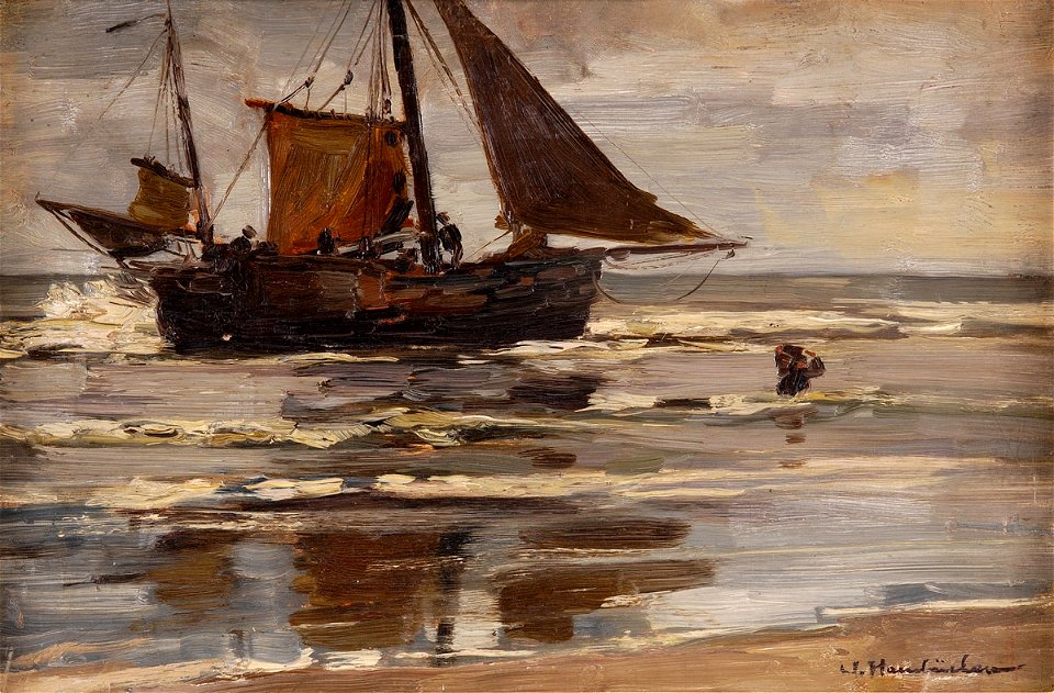 Wilhelm Hambüchen Anlandung der Fischerboote