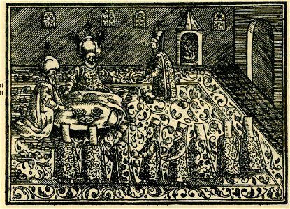 Wie der Sultan Mahlzeit helt - Schweigger Salomon - 1608