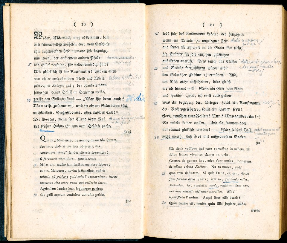 Wieland, Horazens Satyren I (1786), 10-11