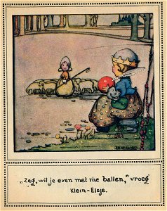 Wil je even met me ballen - illustratie van Bas van der Veer (1916)