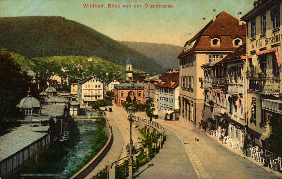 Wildbad (Schwarzwald), Baden-Württemberg - Blick von der Olgastraße (Zeno Ansichtskarten)