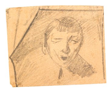 Wilhelm Busch Kopfskizze eines schreienden Mannes