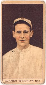 Wilbur Schardt, Brooklyn Dodgers, baseball card portrait LCCN2008677918