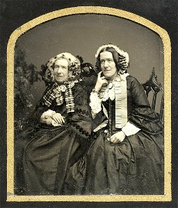 Wilhelm Breuning Portrait of mother and daughter c1855 detail