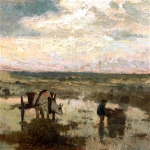 Wiki Loves Art - Gent - Museum voor Schone Kunsten -- Hymans -- Sunset on the Heath (detail) 02