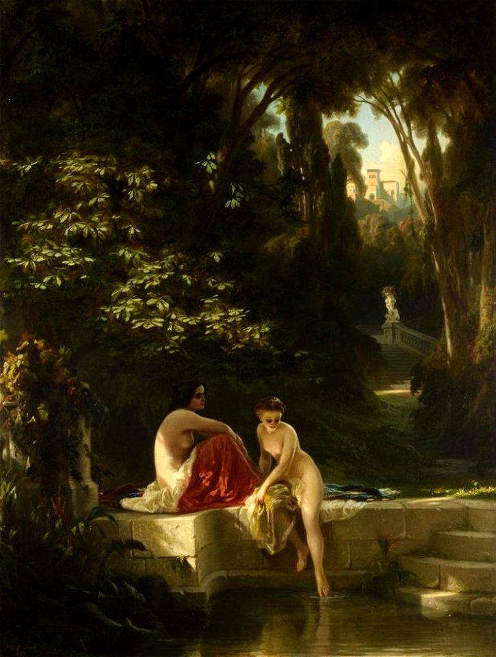 Wilhelm Amberg Badende 1854