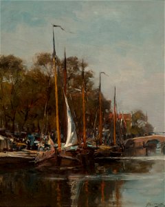 Dutch Sailboat in Summer by Jan Hillebrand Wijsmuller