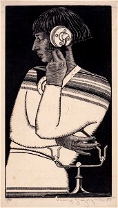 Wiktorya Goriniska - 98167 - Autoportret z telefonem - 1930. Free illustration for personal and commercial use.