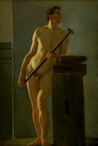Wilhelm Bendz - Male Model - KMS7381 - Statens Museum for Kunst