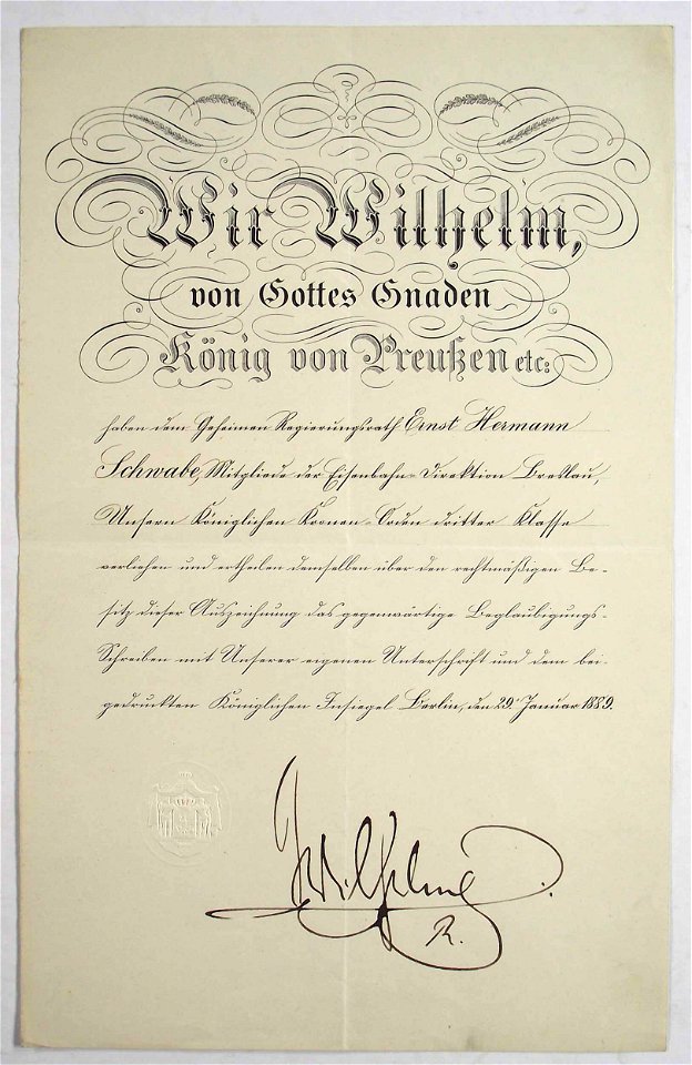 Wilhelm II Ordensverleihung 1889