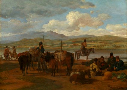 Wilhelm Alexander Wolfgang von Kobell (1766-1855) - Bivouac of Cossacks - RCIN 400192 - Royal Collection