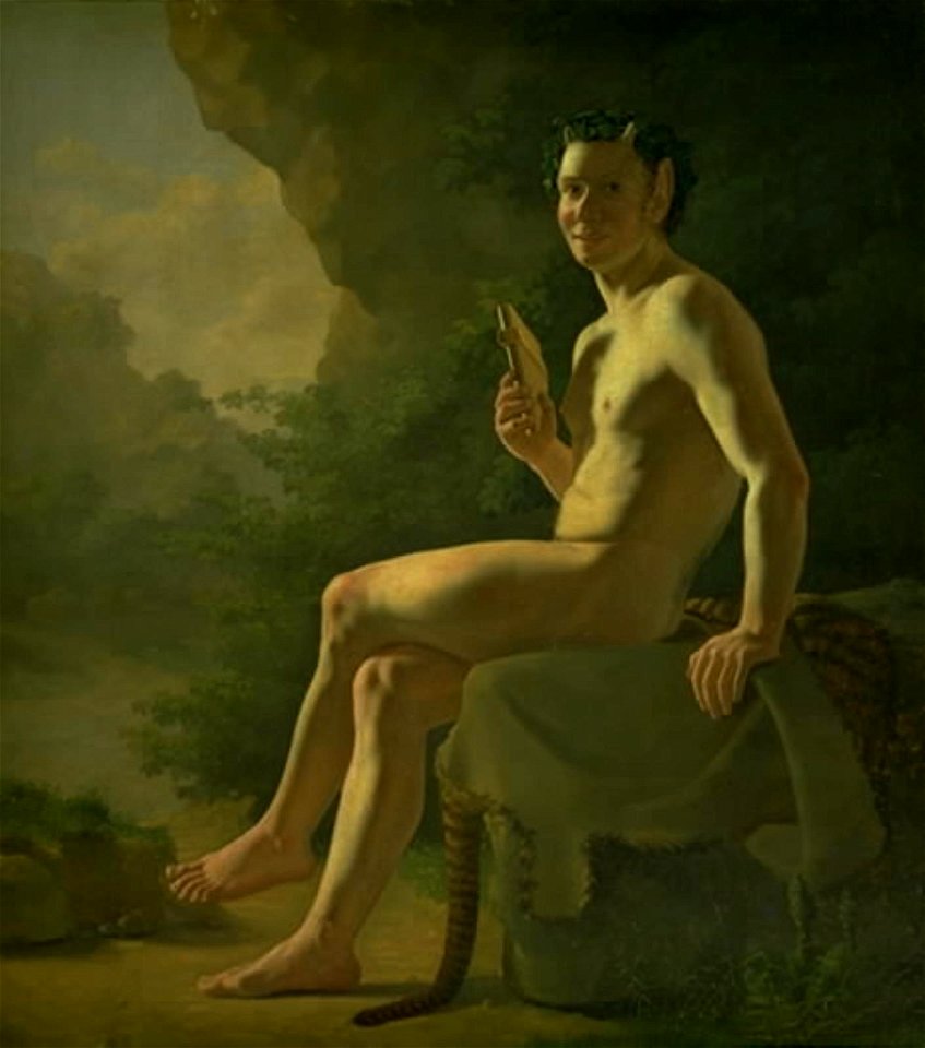 Wilhelm Bendz - Ung Pan i en grotte. Modelfigur - KMS3492 - Statens Museum for Kunst