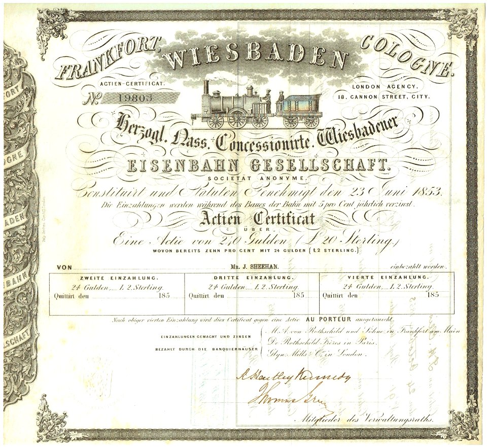Wiesbadener Eisenbahn Gesellschaft 1853
