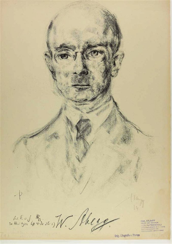 Wilhelm Abegg by Emil Stumpp 1924